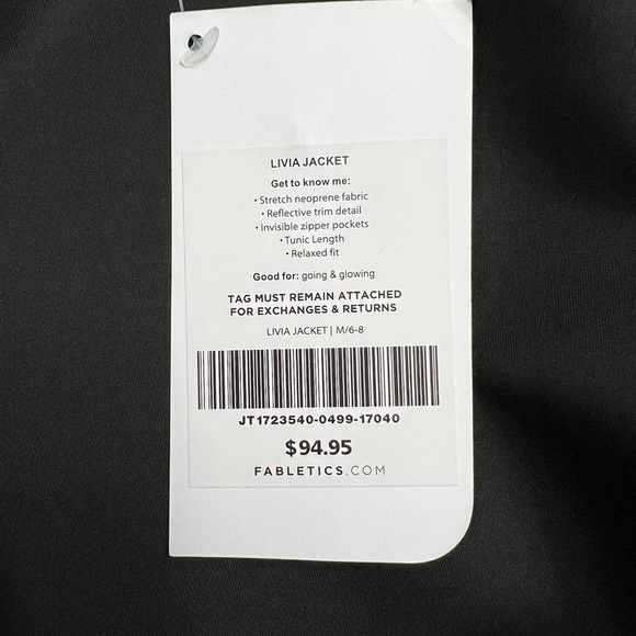 Fabletics Tunic Length Livia Jacket - NWT - Picture 8 of 12